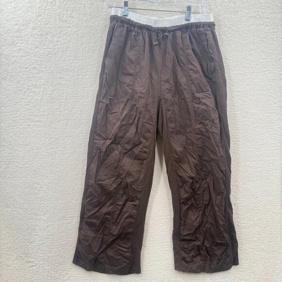 Anthropologie Daily Practice Adjustable Pants in Chocolate Brown  Size S - Picture 3 of 12